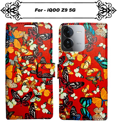 Asmart Flip Cover for iQOO Z9 5G(Red, Pack of: 1)