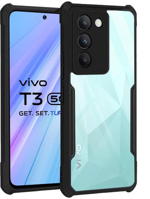 kursa hub Flip Cover for Vivo T3 5G x1(Black, Camera Bump Protector, Pack of: 1)