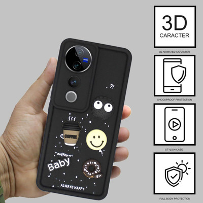 Seetu Back Cover for iQOO Z9s 5G(Black)
