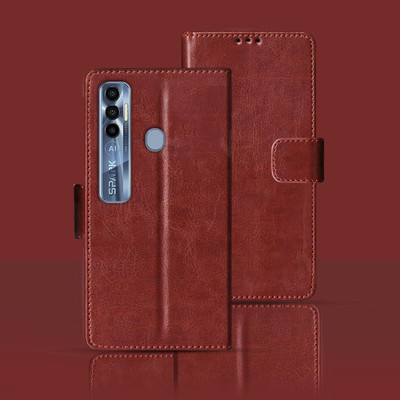 Kalua Mall Flip Cover for Tecno Spark 7 Pro(Maroon, Pack of: 1)