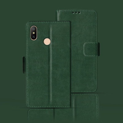 Kalua Mall Flip Cover for Mi Redmi 6 pro(Green, Magnetic Case, Pack of: 1)