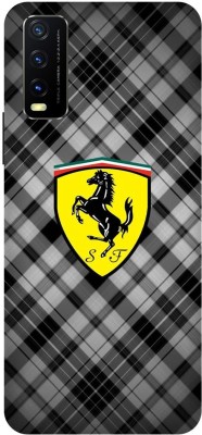 Rockyard Back Cover for vivo Y20i, V2027, FERRARI, CAR, SIGN, LOGO(Grey, Flexible, Silicon, Pack of: 1)