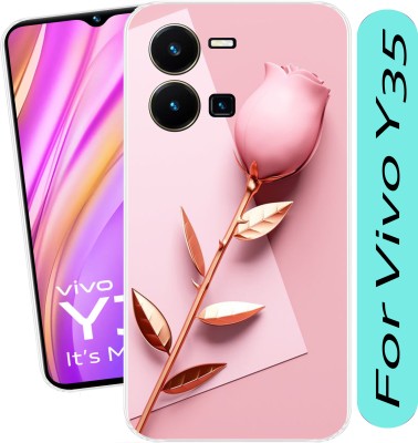 SmartGoldista Back Cover for Vivo Y35(Transparent, Flexible, Silicon, Pack of: 1)