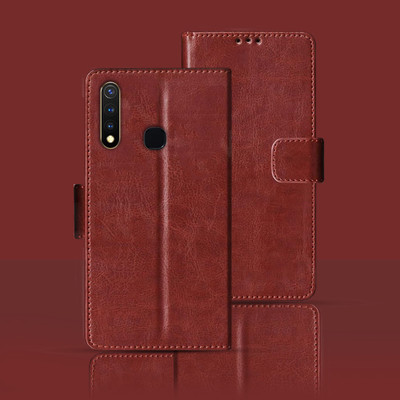 Kalua Mall Flip Cover for VIVO Y19(Maroon, Pack of: 1)