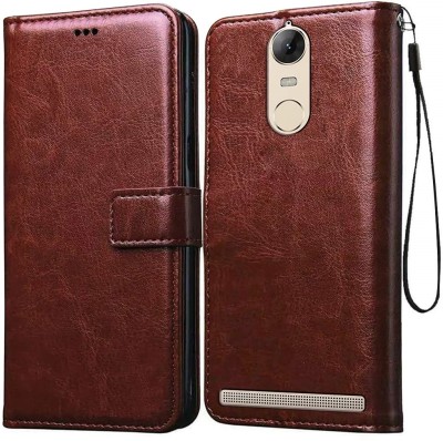 COVERBLACK Flip Cover for Lenovo Vibe K5 Note(Brown, Magnetic Case, Pack of: 1)