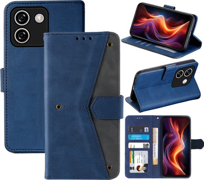 Autofocus Flip Cover for Lava Yuva Star(Blue, Camera Bump Protector, Pack of: 1)