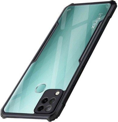 DimRe Bumper Case for Infinix Hot 10S 360 Degree Protection | Protective Design | Transparent Back Cover(Black, Camera Bump Protector, Pack of: 1)