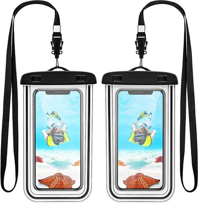 TradeHub Pouch for Universal Waterproof Phone Pouch / (Pack Of 2)(Transparent, Black, Waterproof, Pack of: 1)
