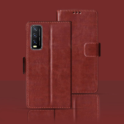 Kalua Mall Flip Cover for Vivo Y20(Maroon, Pack of: 1)