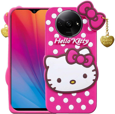 COVERBLACK Back Cover for POCO_C61 / Redmi A3 2024(Pink, Dual Protection, Silicon, Pack of: 1)