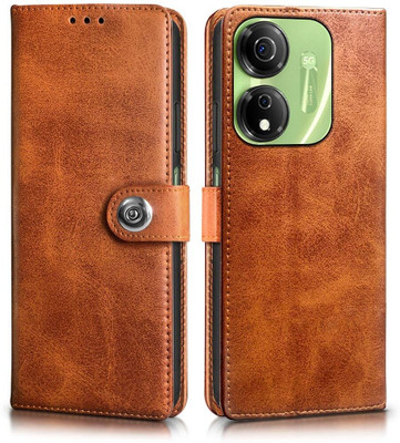 Coverage Flip Cover for itel P 55 5G(Brown, Magnetic Case, Pack of: 1)