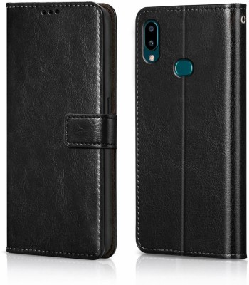 Finaux Flip Cover for Samsung A10S(Black, Shock Proof, Pack of: 1)