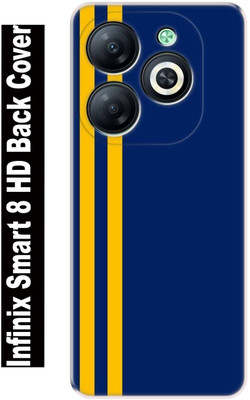 Print maker Back Cover for Infinix Smart 8 HD(Blue, Yellow, Grip Case, Silicon, Pack of: 1)