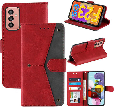 khayati Flip Cover for Samsung Galaxy F23 5G,SM-E236BZGGINS,Samsung Galaxy F23 5G(Red, Pack of: 1)