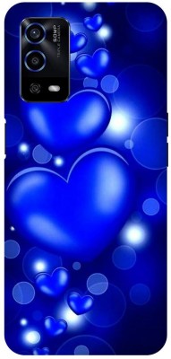 DIKRO Back Cover for OPPO A53s 5G, CPH2321, HEARTS, BLUE, HEART, STAR, LOVE(Blue, Hard Case, Pack of: 1)