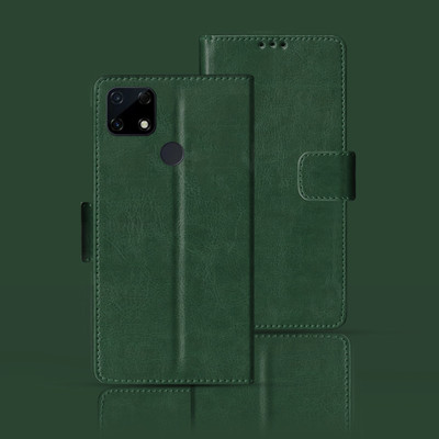 Kalua Mall Flip Cover for Realme Narzo 30A(Green, Magnetic Case, Pack of: 1)