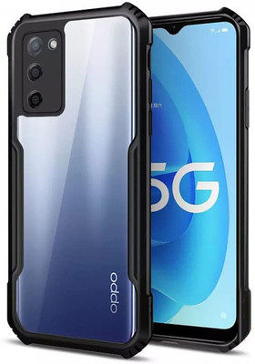 Dallao Back Cover for Oppo A55 5G, Oppo A53s 5G Crystal Clear | Shockproof 360 Degree Protection(Black, Shock Proof, Pack of: 1)