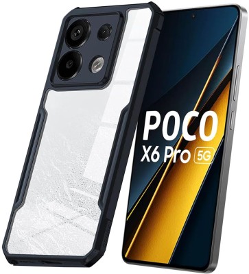 LILLIPUT Back Cover for POCO X6 PRO 5G(Black, Flexible, Pack of: 1)