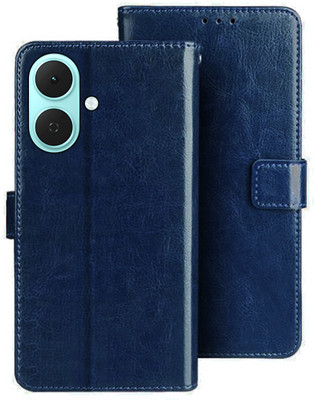 Kalua Mall Flip Cover for Tecno Spark Go 2 | KM4 folding cover | Inside TPU with Card Pockets | Wallet Stand | Blue(Blue, Magnetic Case, Silicon, Pack of: 1)