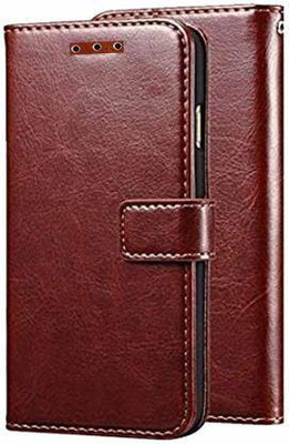 Mycos Flip Cover for vivo V27 5G(Brown, Dual Protection, Pack of: 1)