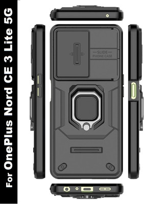 COVERTECH Back Cover for OnePlus Nord CE 3 Lite 5G, with Sliding Camera Cover Case for OnePlus Nord CE 3 Lite 5G(Black, Pack of: 1)