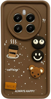 Fastship Back Cover for Realme Narzo 70 Pro 5G | Smile Taddy |3D Ball Bear |Milk cake |Coffee Case(Brown, Grip Case, Pack of: 1)