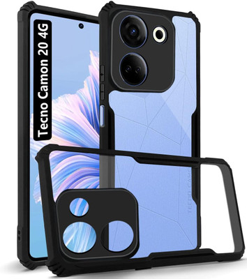 RichCell Back Cover for Tecno Camon 20 4G(Black, Pack of: 1)