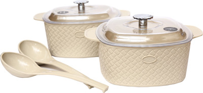 Jaypee Plus Acura Twin Casserole Set Pack of 2 Serve Casserole Set(2000 ml, 2000 ml)