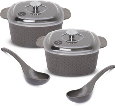 Jaypee Plus Acura Twin Casserole Set Pack of 2 Serve Casserole Set(2000 ml, 2000 ml)