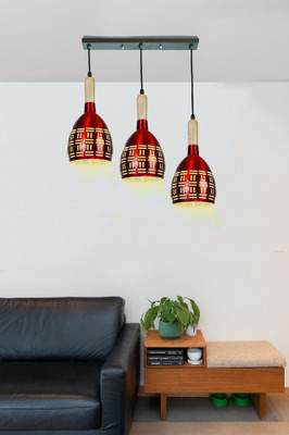 GAUVIK GAU- LINEAR THALI 1201 MEHROON Pendant Lamp Ceiling Lamp(Maroon)
