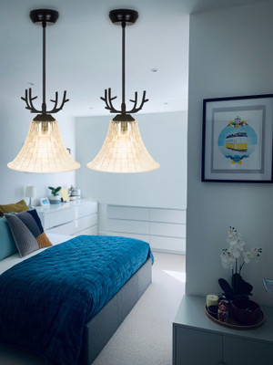 GAUVIK GAU - JALWA PVC GLASS H/L, Pack of 2 Pendant Lamp Ceiling Lamp(Clear)