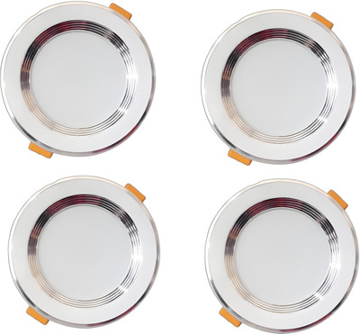 M.V.L 9 W Basic Round B22 LED Bulb(White, Pack of 4)