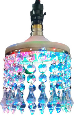 PRABHAM Crystal RGB Multi Color Crystal Chandelier Jhoomer Hanging Lamp Chandelier Lamp Chandelier Ceiling Lamp(Multicolor)