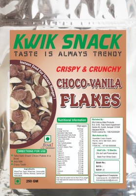 kwik snack by Kwik Snack Crispy & Crunchy CHOCO VANILA FLAKES(250 g, Pouch)