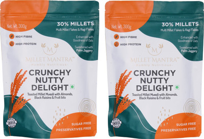 Millet Mantra by Millet Mantra Crunchy Nutty 2 Box(2 x 30 g)