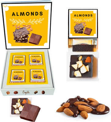 Expelite four Almond Dry Fruits Chocolate Bars Bars(4 x 1 Units)