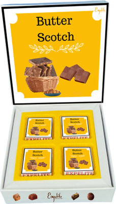Expelite Butter Scotch Dry Fruits Chocolate Gift box - 4 Pieces Bars(100 g)