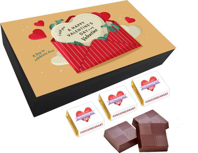 CHOCO INDIAN ART Classic Happy Valentine Day 6pcs Delicious Chocolate Gift (13) Truffles(6 Units)