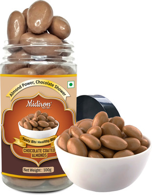 Midiron Chocolate Coated Nuts |Rich in fiber, protein, and healthy fats Bites(100 g)