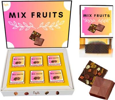 Expelite Six Fruit and Nut Chocolate Bars Dry Fruits Bars(6 x 1 Units)
