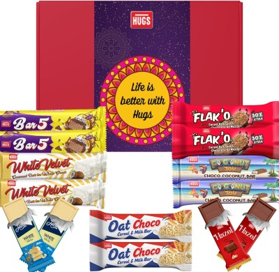 HUGS Chocolate Gift Box - Perfect for Gifting (14 Chocolates inside) Bars(14 Units)