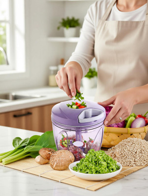 ShopGlobal Handy Chopper 1000ML Purple Vegetable & Fruit Chopper(1)