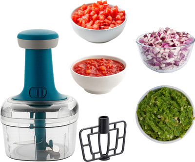 CICASTO CHOPPER -70 Vegetable & Fruit Chopper(1 × 700 ml chopping bowl, 1 × Push-type chopping lid with handle)