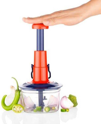 Hand Push Chopper 650 ML with Stainless Steel Blades Vegetable & Fruit Chopper(Pack of 1)