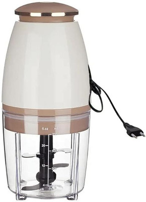 Dorbiniq Vegetable Chopper 300 W Juicer Mixer Grinder(Multi-Functional Electric Vegetables/ fruit Cutter Grinder Mixer Chopper_H236S | 1 Jar | White)