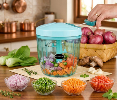 BALERION Manual chopper 900 ml blue Vegetable & Fruit Chopper(1)
