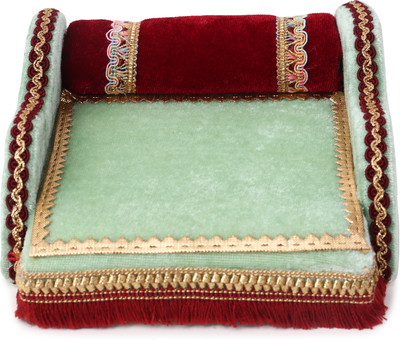 Tool Point 5N Handicraft Laddu Gopal Sofa/Singhasan Wooden All Purpose Chowki(Multicolor, Pack of 1)