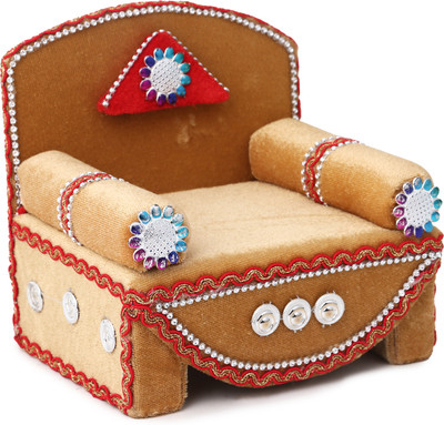 Tool Point 3 No Laddu Gopal Singhasan/Sofa Wooden All Purpose Chowki(Multicolor, Pack of 1)