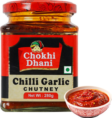 Chokhi Dhani by Chokhi Dhani Chilli Garlic Chutney Spicy & Tasty (Pack of 1, 280 gm)(0.28 kg)