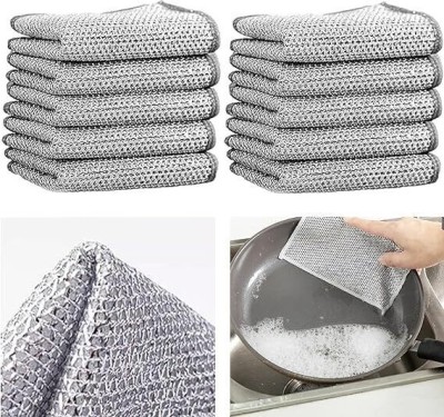 WebDealz Pack of 10 Dishwashing Scrub/ Steel WIre Cloth Pads CCX10.67 Scrub Pad(Regular)